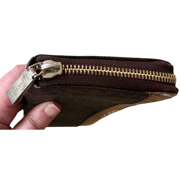 MICHAEL KORS Mercer 'MK' Logo Continental Zip Around Wallet in Brown, Vintage - Picture 3 of 9